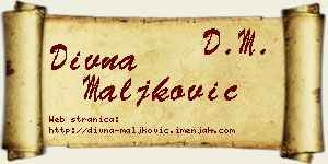 Divna Maljković vizit kartica